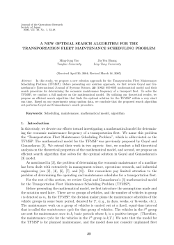 a new optimal search algorithm for the transportation fleet