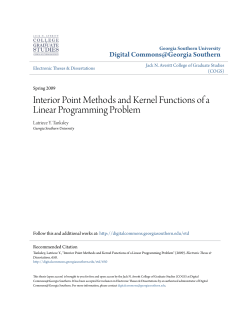 Interior Point Methods and Kernel Functions of a Linear
