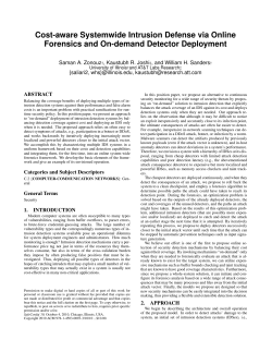 Cost-aware Systemwide Intrusion Defense via Online Forensics and