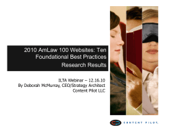 Amlaw 100 - Foundational Best Practice #5