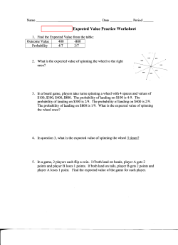 Math Support: Expected Value Practice Worksheet