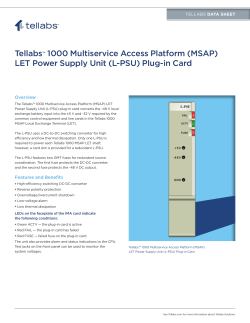 Tellabs&trade; 1000 Multiservice Access Platform (MSAP) LET Power