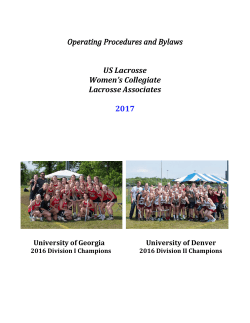 2017 WCLA Operating Procedures and Bylaws