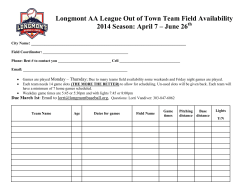 Out of Town Field Availability - Longmont