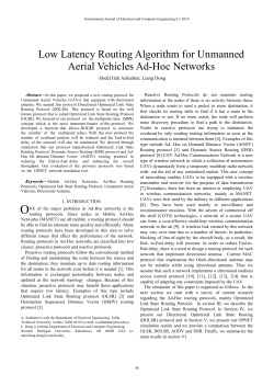 Low Latency Routing Algorithm for Unmanned