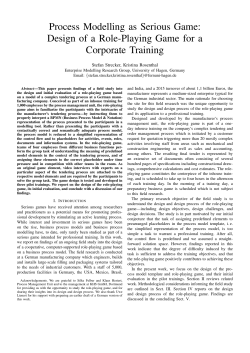 Process Modelling as Serious Game: Design of a