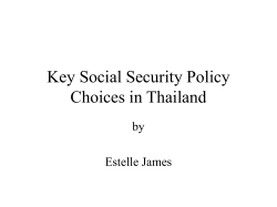 Key policy choices