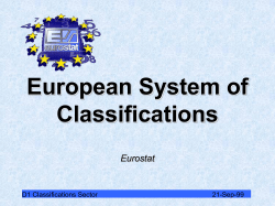 European System of Classifications