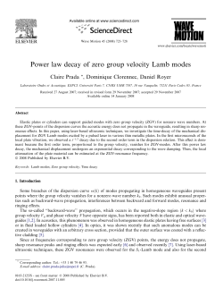 Power law decay of zero group velocity Lamb
