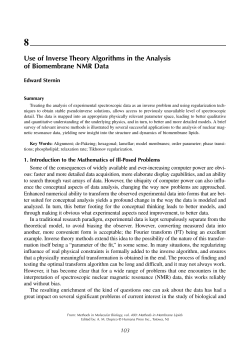 Use of Inverse Theory Algorithms in the Analysis of Biomembrane