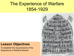 The Experience of Warfare 1854-1929