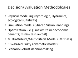 Decision/Evaluation Methodologies