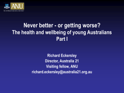 Keynote Address: Young People`s Health - never better or
