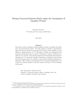 Testing Uncovered Interest Parity under the Assumption of Liquidity