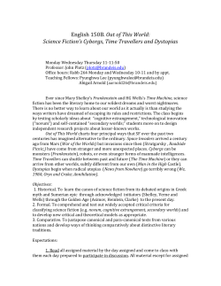 Out of This World: Science Fiction`s Cyborgs, Time Travellers and