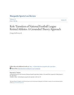 Role Transition of National Football League Retired Athletes: A