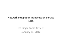 Network Integration Transmission Service (NITS)