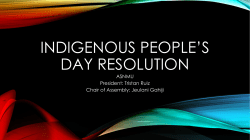 Indigenous Peoples Day Document (Resolution)