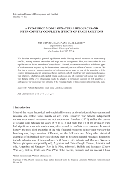 A Two-Period Model of Natural Resources and Inter