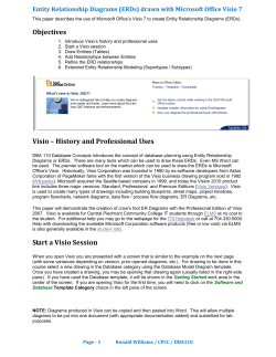 Visio and ERDs