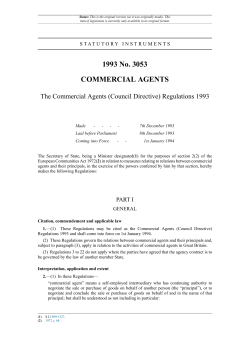 The Commercial Agents (Council Directive) Regulations 1993