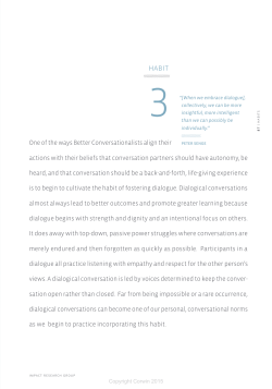 One of the ways Better Conversationalists align their actions with