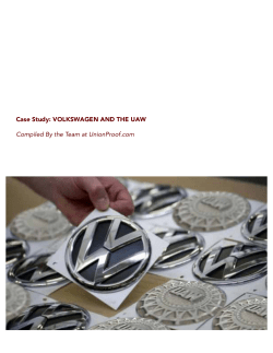 Case Study: VOLKSWAGEN AND THE UAW