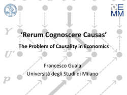 The Problem of Causality in Economics