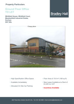 Property Particulars Ground Floor Office TO LET Whitfield House