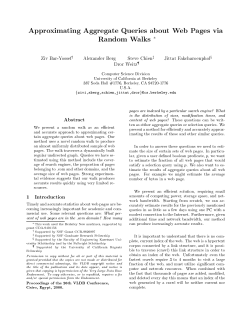 Approximating Aggregate Queries about Web Pages via Random