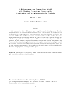 A Kolmogorov-type Competition Model with Multiple Coexistence