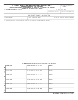 F. EXAMPLE PROJECTS WHICH BEST ILLUSTRATE PROPOSED