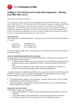 Invitation letter and application form