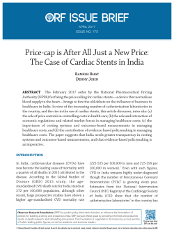 Price-cap is After All Just a New Price: The Case of Cardiac Stents in