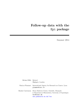Follow-up data with the Epi package