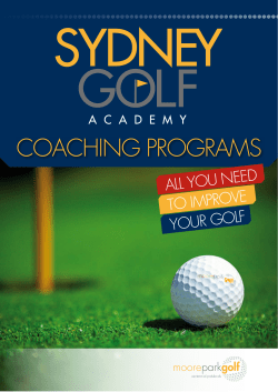 coaching programs - Sydney Golf Academy