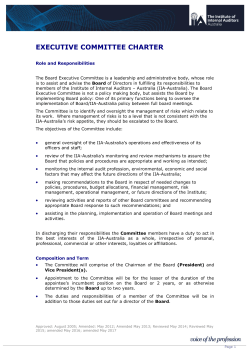 executive committee charter