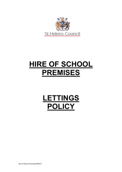 hire of school premises - Sutton Manor Community Primary School
