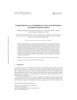 Coping behaviour as an adaptation to stress