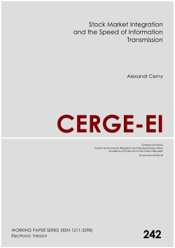 Stock Market Integration and the Speed of Information Transmission