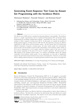 Generating Event-Sequence Test Cases by Answer Set