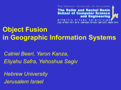 Object Fusion in Geographic Information Systems