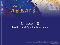 Testing and Quality Assurance