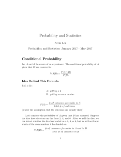 Probability and Statistics