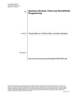 Quantum Decision Trees and Semidefinite Programming