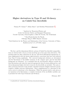 Higher derivatives in Type II and M-theory on Calabi