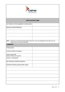Application Form - The Office of Public Works