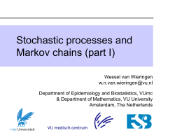 Stochastic processes and Markov chains (part I)