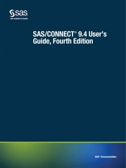 SAS/CONNECT&reg; 9.4 User`s Guide, Fourth Edition