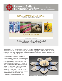Rock, Paper, Scissors - Phillips Exeter Academy